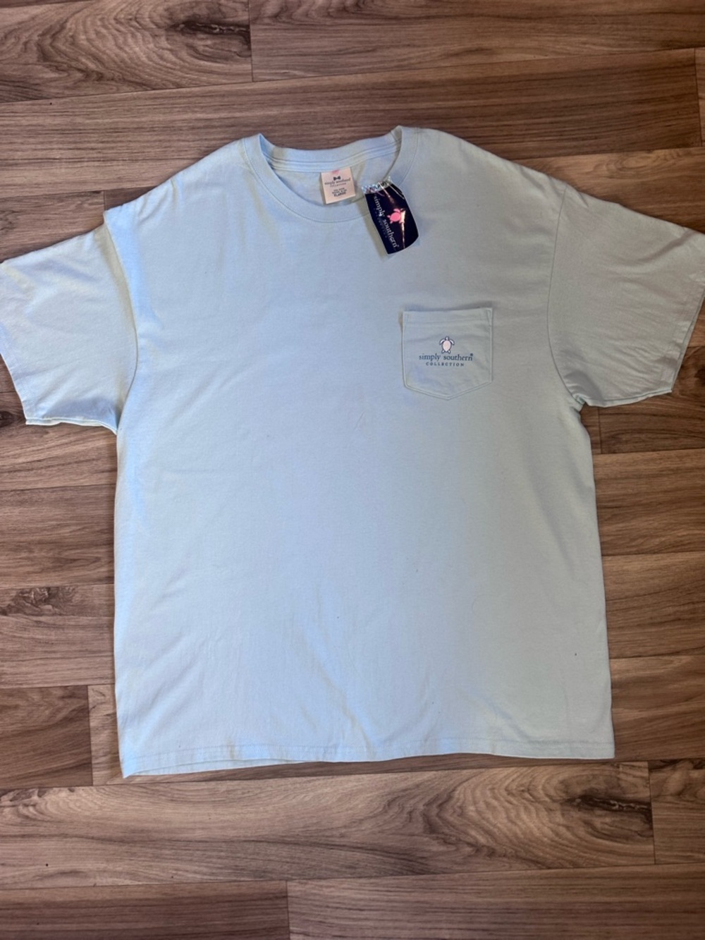 Simply Southern Men's/Womens Light Blue Pocket XL Tee
